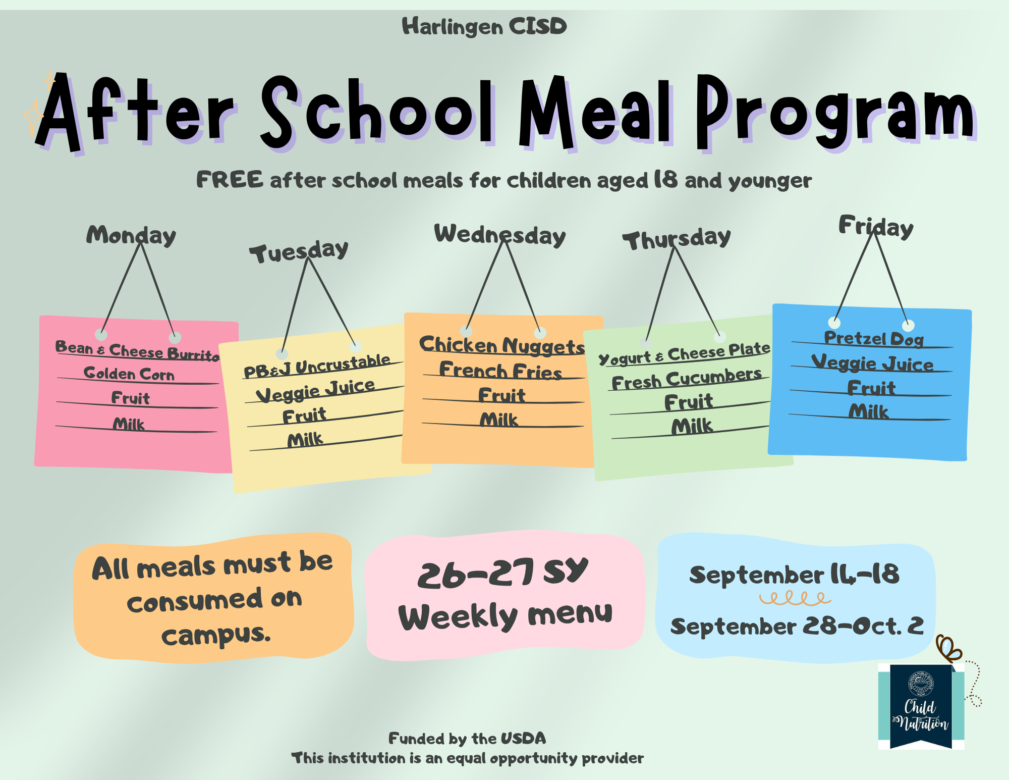 CACFP Menus